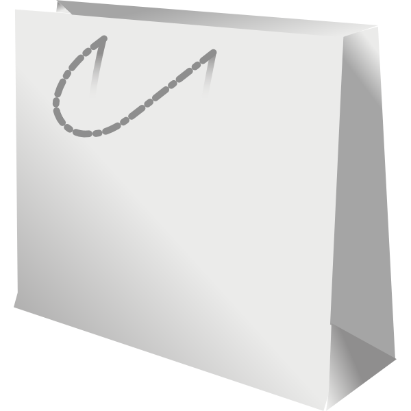 SVG Vector illustration of premium white paper bag