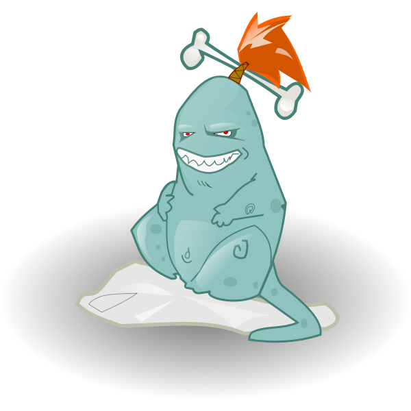 SVG Vector illustration of primitive monster