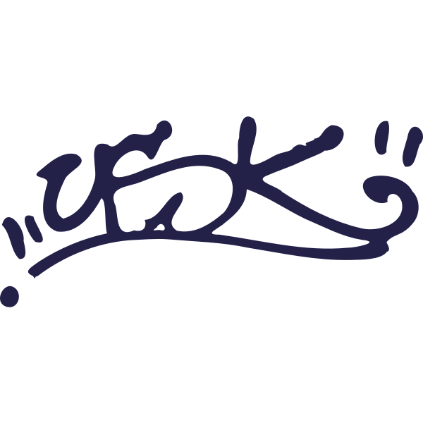 SVG Vector illustration of purple graffiti tag