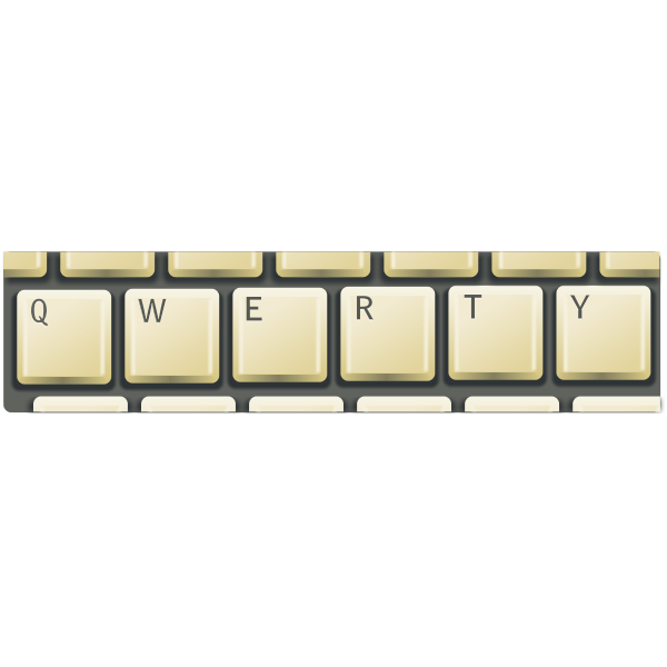 SVG Vector illustration of qwerty keyboard