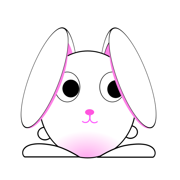 SVG Vector illustration of rabbit