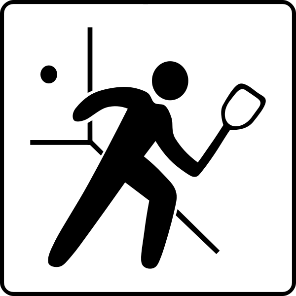 SVG Vector illustration of raquetball facilities available sign