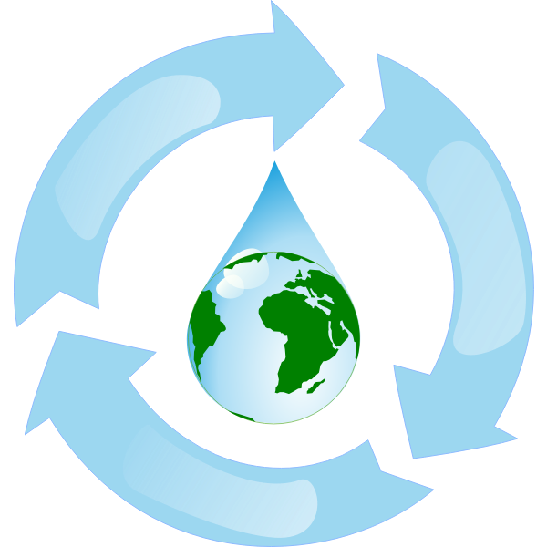 SVG Vector illustration of recycle water sign