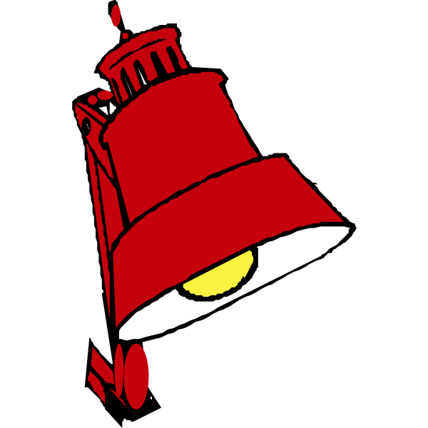 SVG Vector illustration of red desk lamp