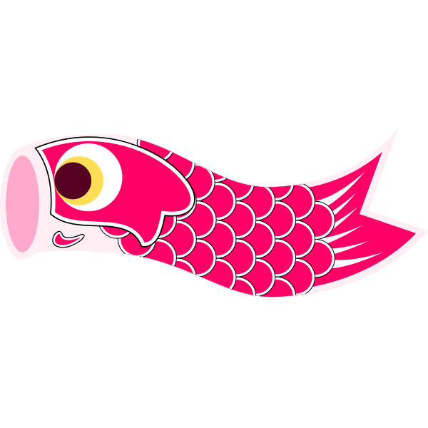 SVG Vector illustration of red Koinobori