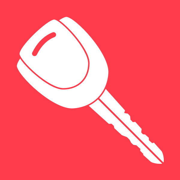 SVG Vector illustration of red vehicle door key logo