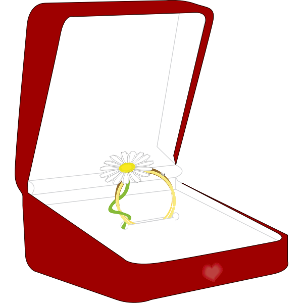 SVG Vector illustration of ring box