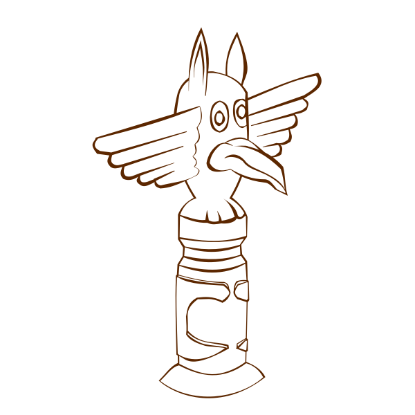 SVG Vector illustration of role play game map icon for a totem