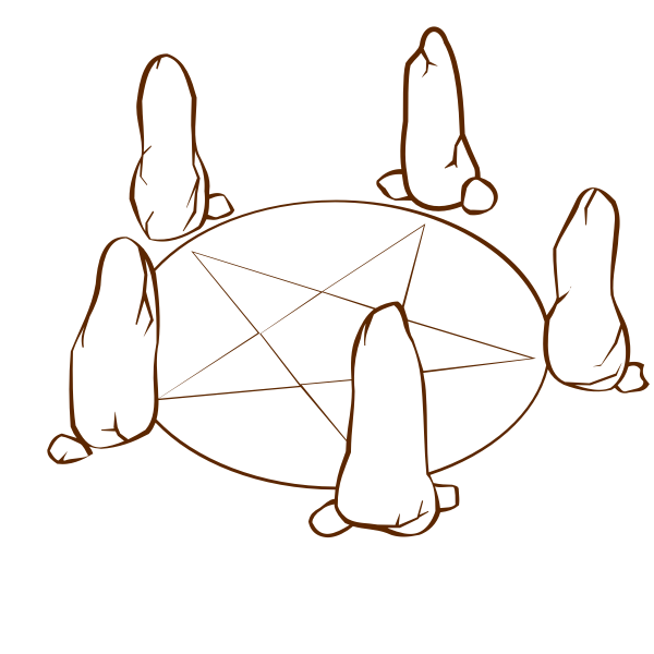 SVG Vector illustration of role play game map icon for magic stones