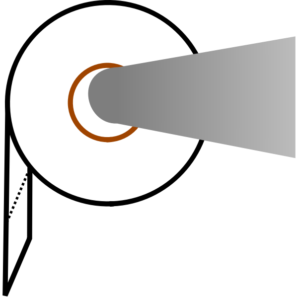 SVG Vector illustration of roll of toilet paper rolled over