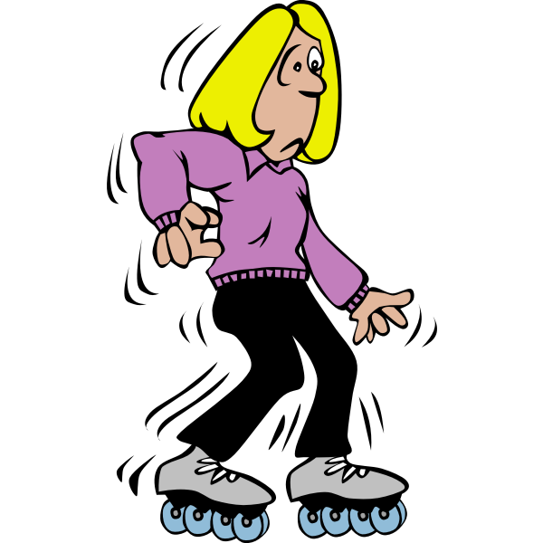 SVG Vector illustration of rollerblader cartoon