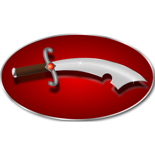 SVG Vector illustration of scimitar