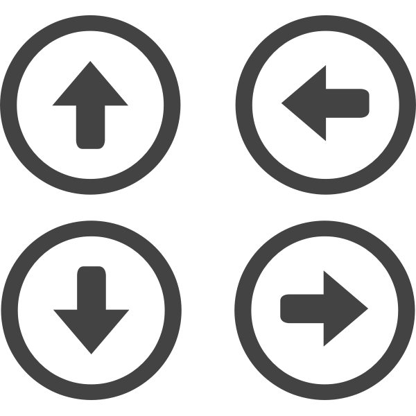 SVG Vector illustration of selection of arrows in circle order