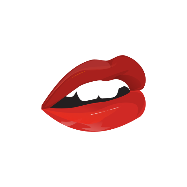 SVG Vector illustration of sensual woman mouth