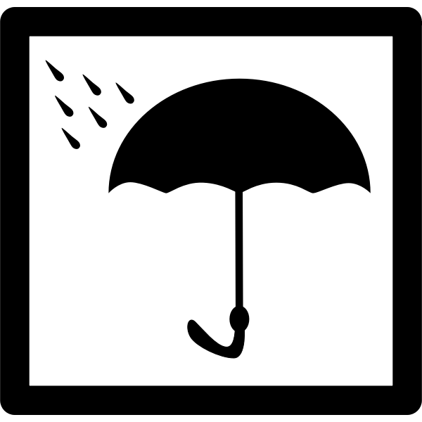 SVG Vector illustration of shield from moisture package label