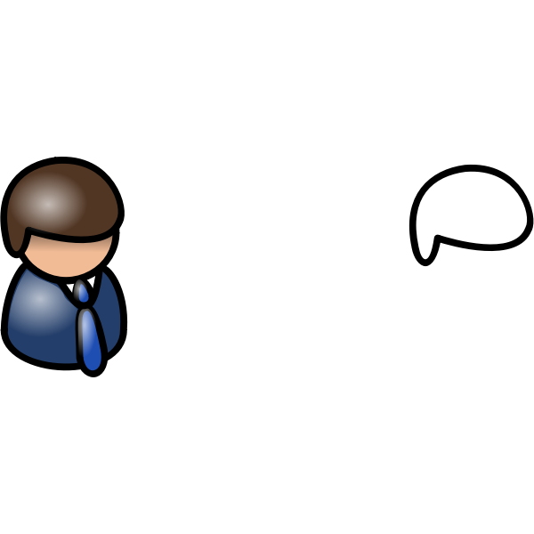 SVG Vector illustration of shiny blue and brown user profile icon