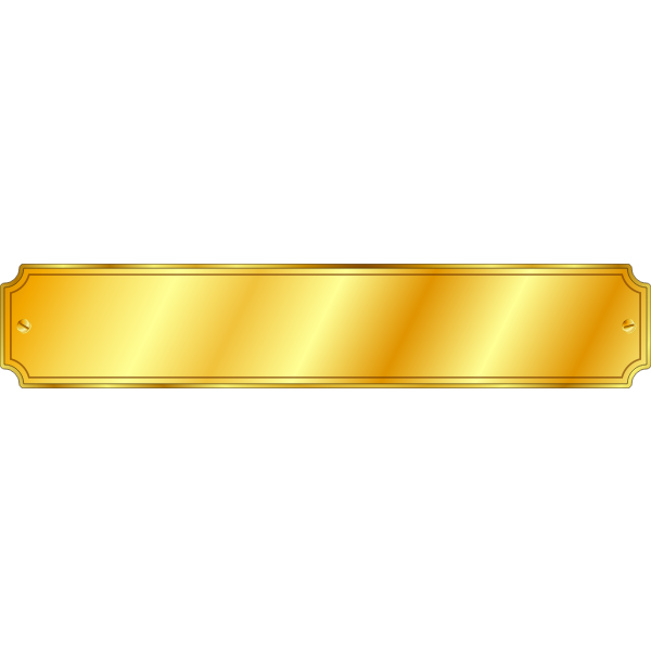 SVG Vector illustration of shiny gold plaquette