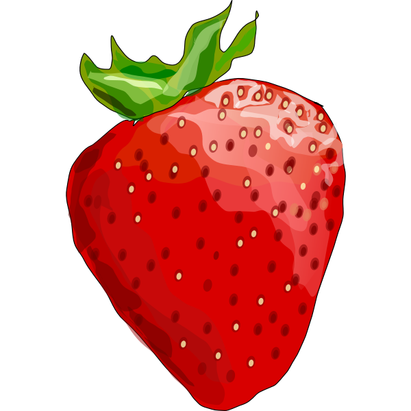 SVG Vector illustration of shiny strawberry