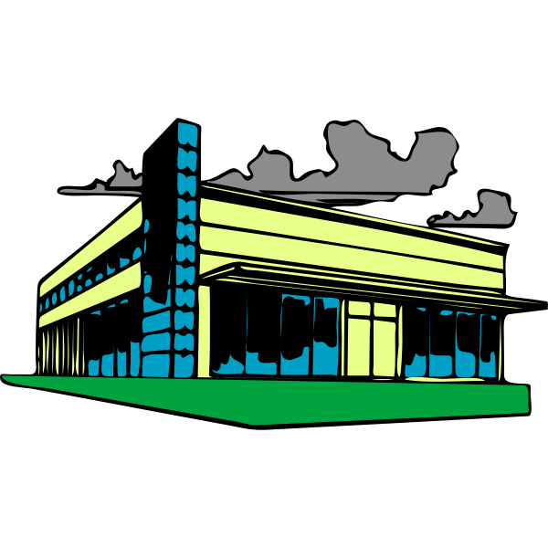 SVG Vector illustration of shopping center