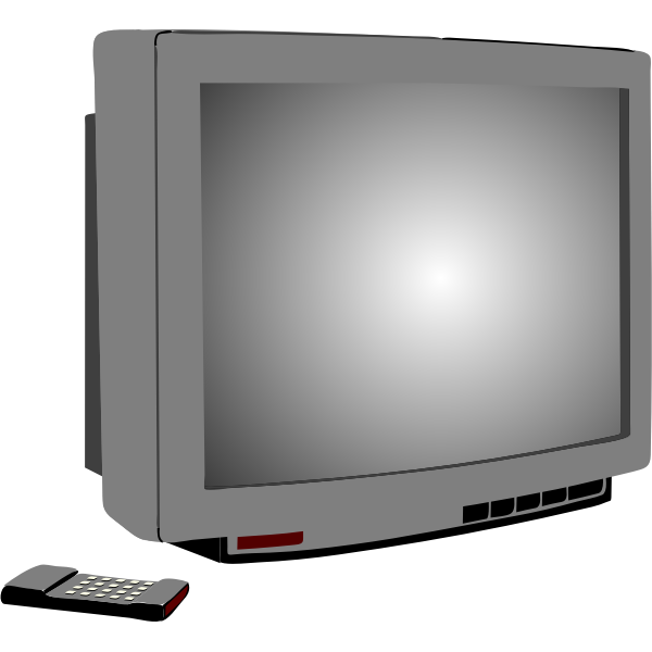 SVG Vector illustration of silver TV set