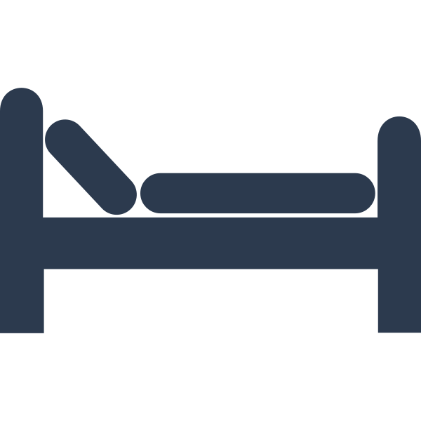 SVG Vector illustration of simple bed