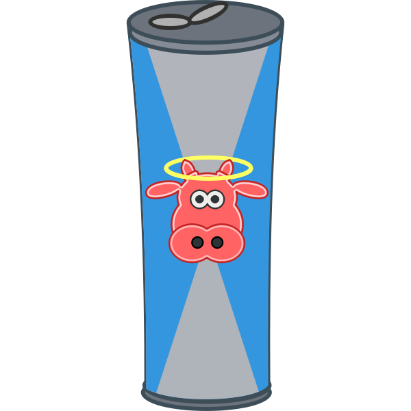 SVG Vector illustration of simple cartoon energy drink can