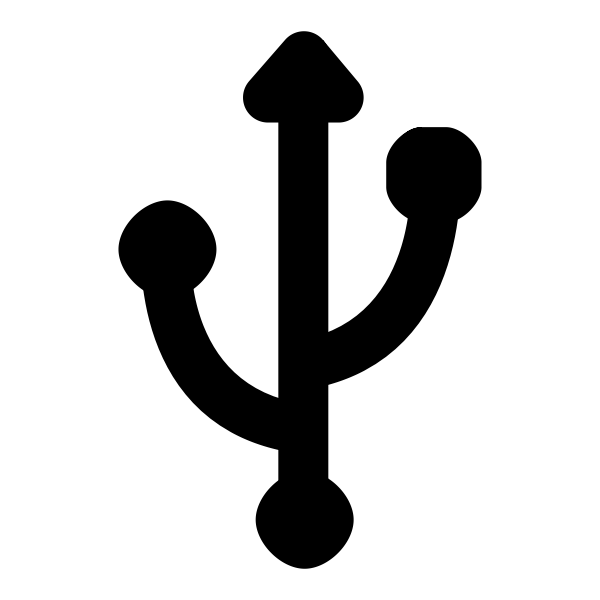 SVG Vector illustration of simple computer USB symbol