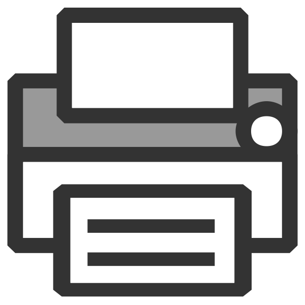 SVG Vector illustration of simple office printer icon