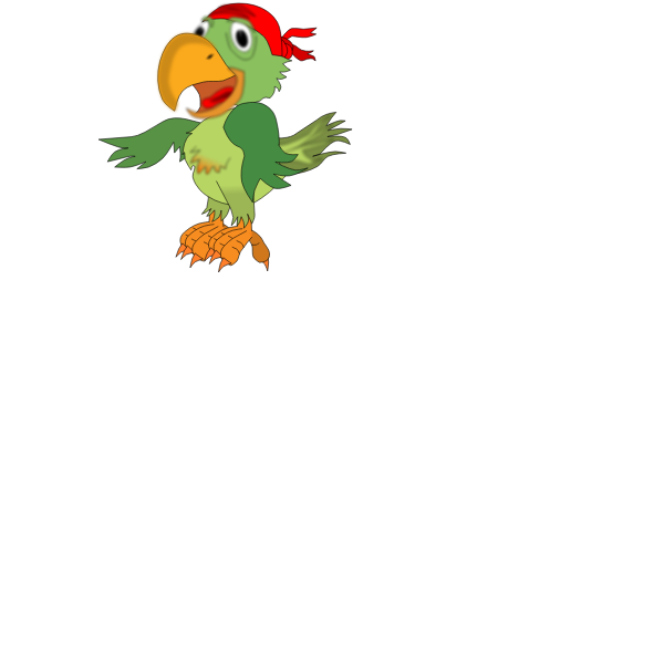 SVG Vector illustration of singing pirate parrot