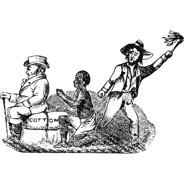 SVG Vector illustration of slave worker