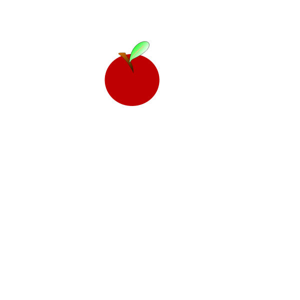 SVG Vector illustration of small red apple
