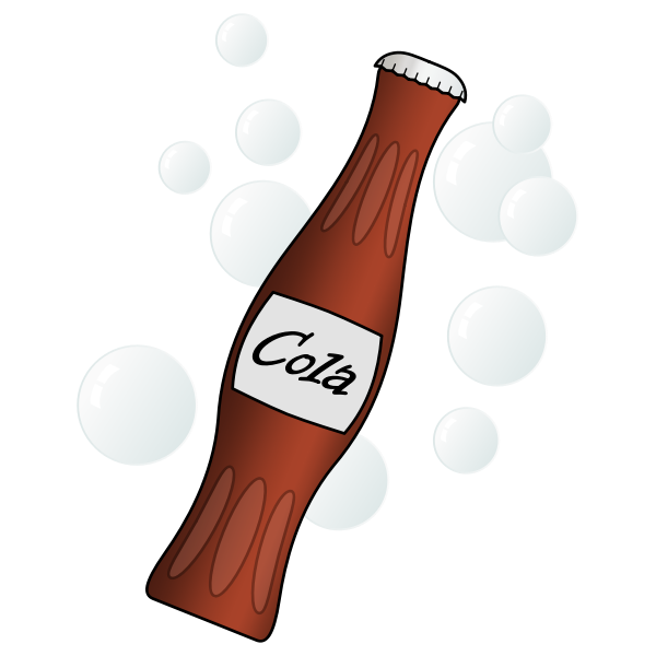 SVG Vector illustration of small soda bottle