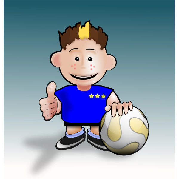 SVG Vector illustration of soccer cartoon