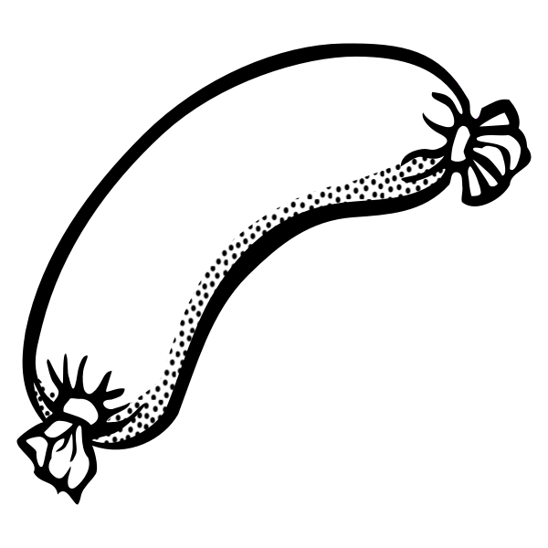 SVG Vector illustration of spotty sausage