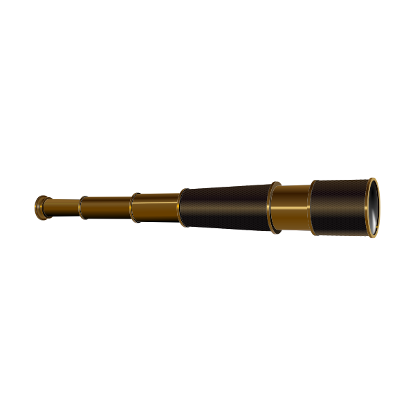 SVG Vector illustration of spyglass with brass rings