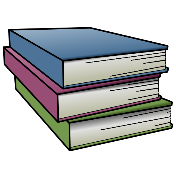 SVG Vector illustration of stack of books