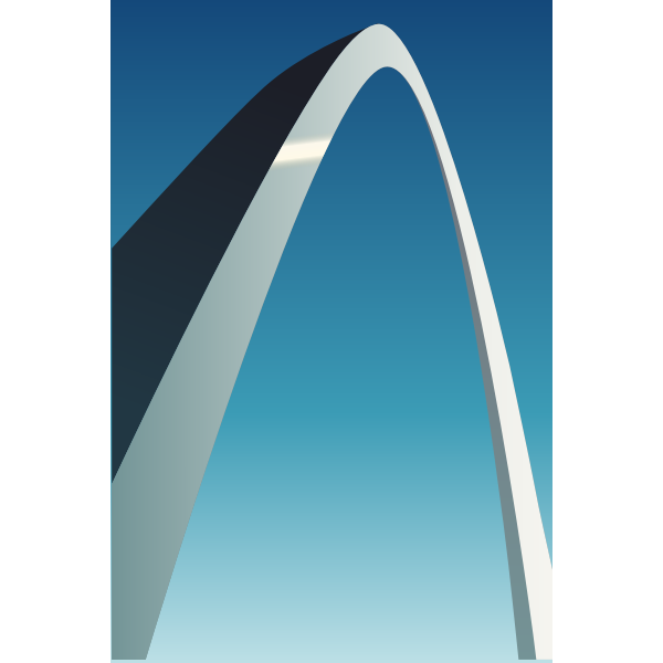 SVG Vector illustration of stainless steel arch