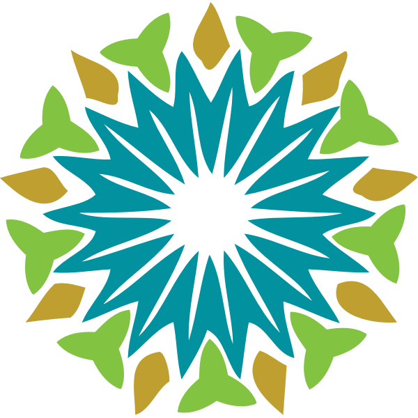 SVG Vector illustration of star bud abstract flower