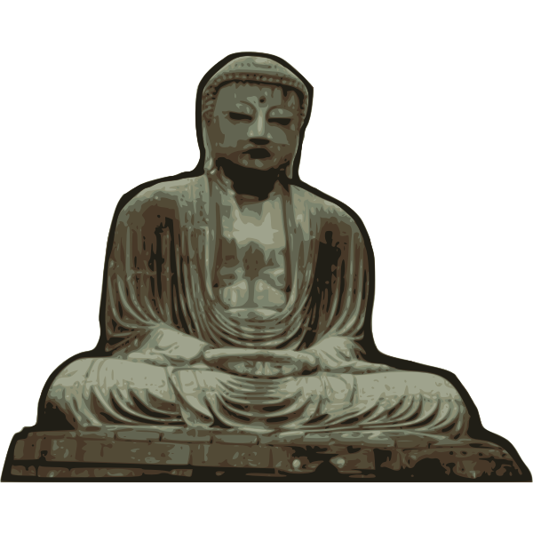 SVG Vector illustration of statue of Buddha