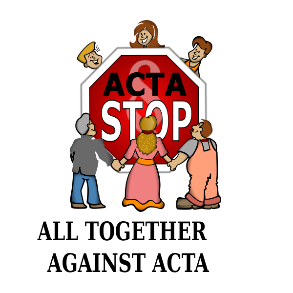 SVG Vector illustration of Stop ACTA