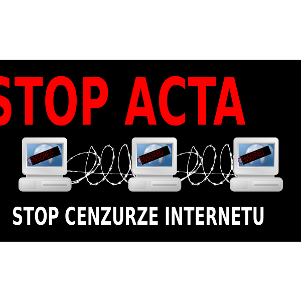 SVG Vector illustration of Stop ACTA sign