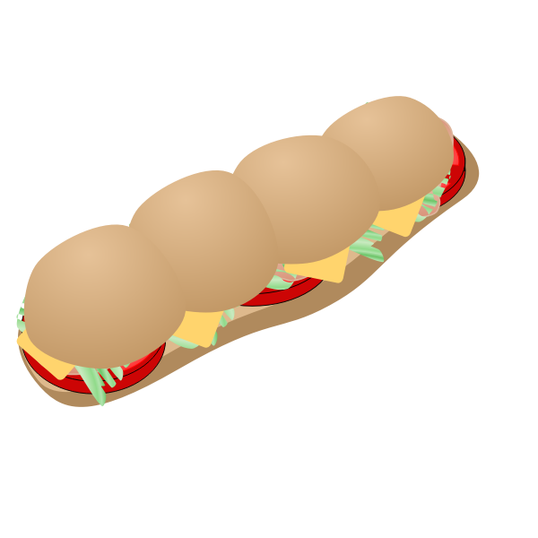 SVG Vector illustration of submarine sandwich