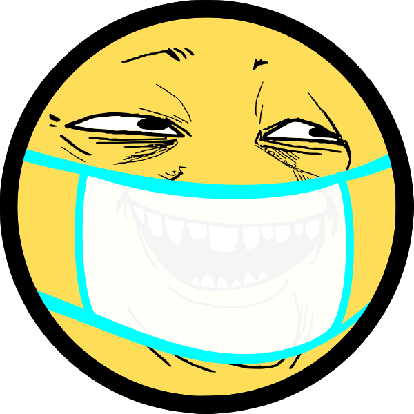 SVG Vector illustration of swine influenza smiley