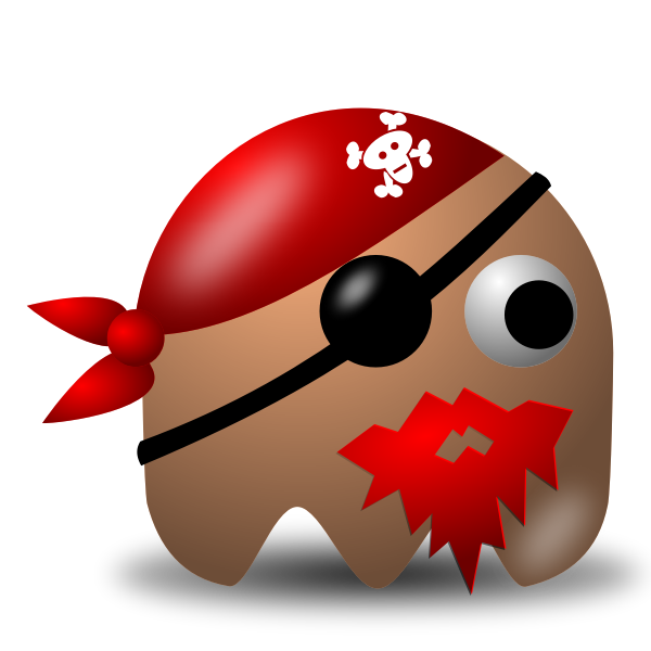 SVG Vector illustration of the king of the pirates in shape of padepokan