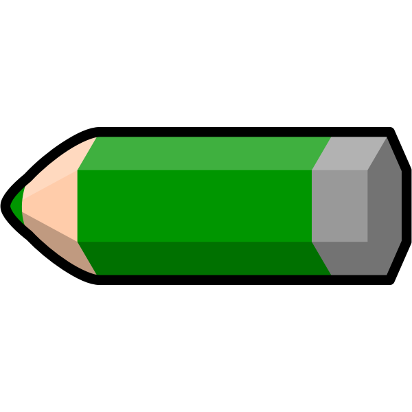 SVG Vector illustration of thick green pencil