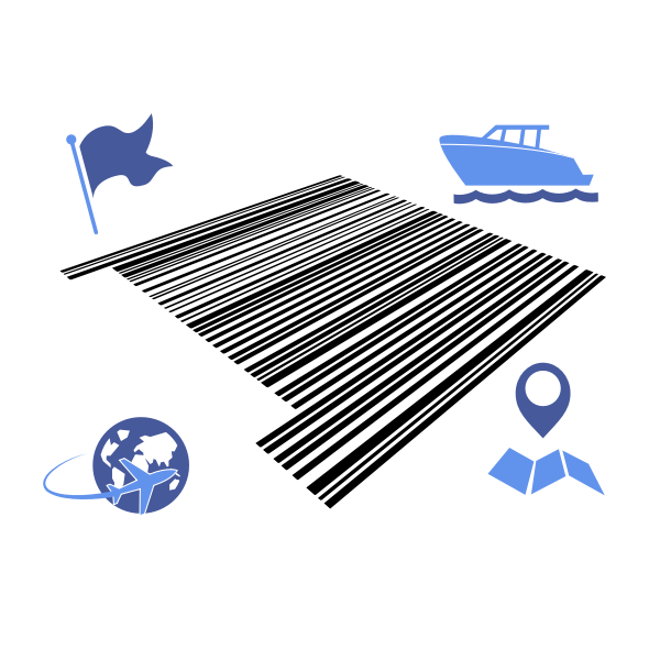 SVG Vector illustration of travel barcode