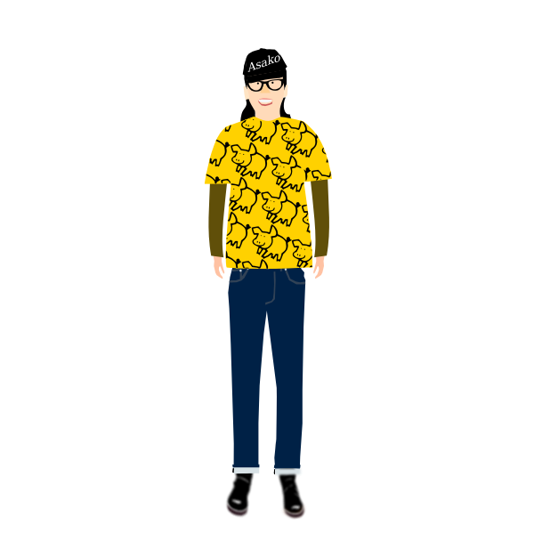 SVG Vector illustration of trendy guy in t- shirt with pig pattern