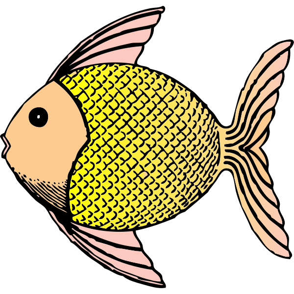SVG Vector illustration of tropical patterned fish