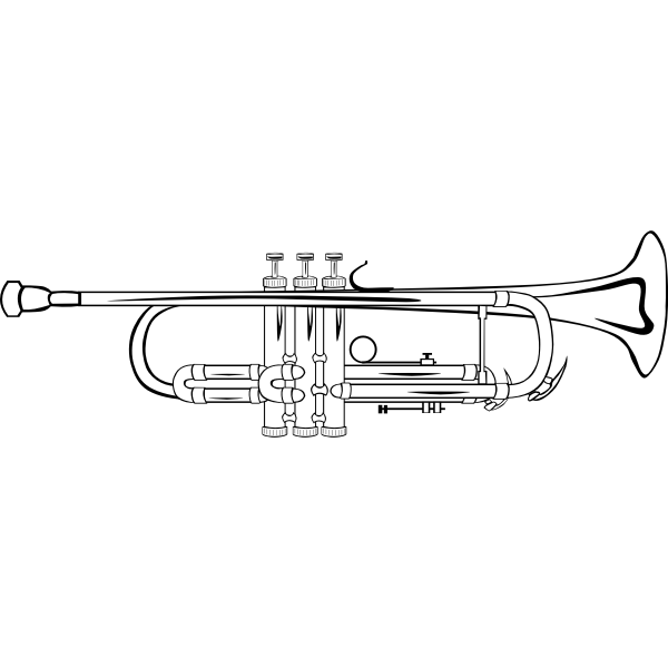 SVG Vector illustration of trumpet