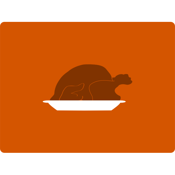 SVG Vector illustration of turkey platter icon